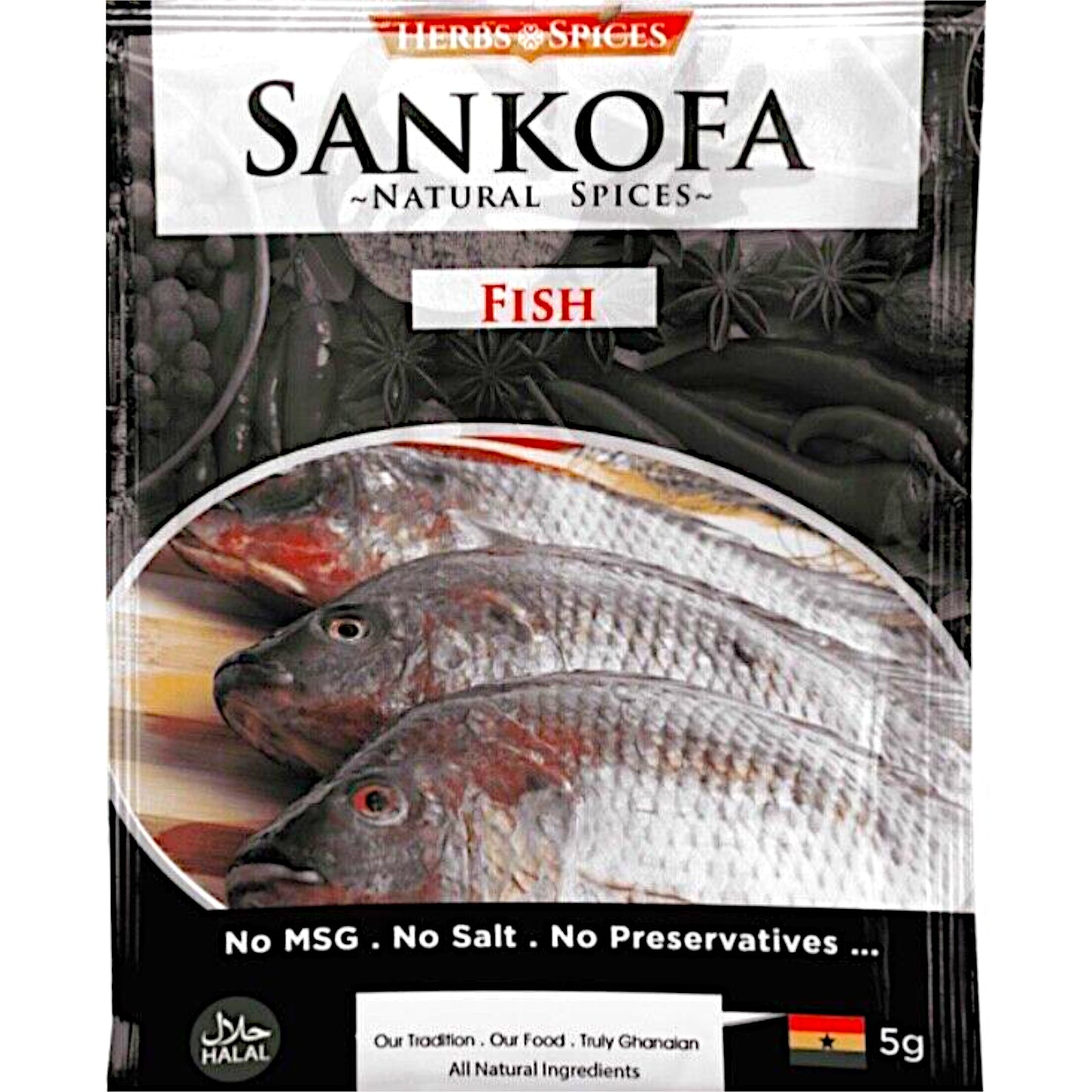 Sankofa Natural Spices 10 Sachets (100% Natural) - £0.75p per Sachet