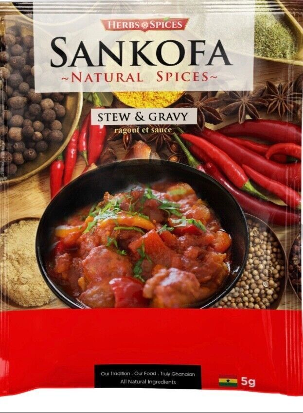 Sankofa Natural Spices 10 Sachets (100% Natural) - £0.75p per Sachet