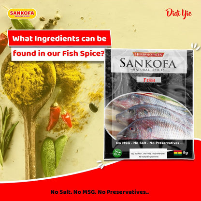 Sankofa Natural Spices 10 Sachets (100% Natural) - £0.75p per Sachet