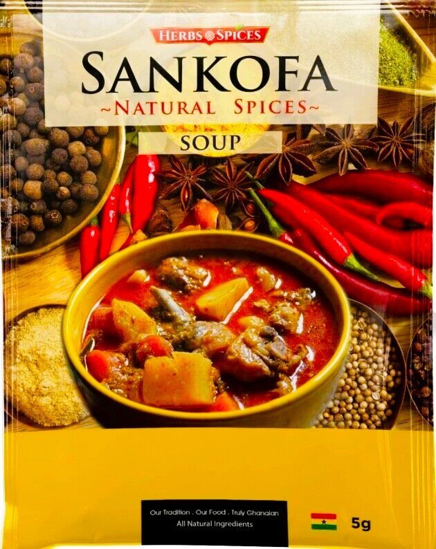 Sankofa Natural Spices 10 Sachets (100% Natural) - £0.75p per Sachet