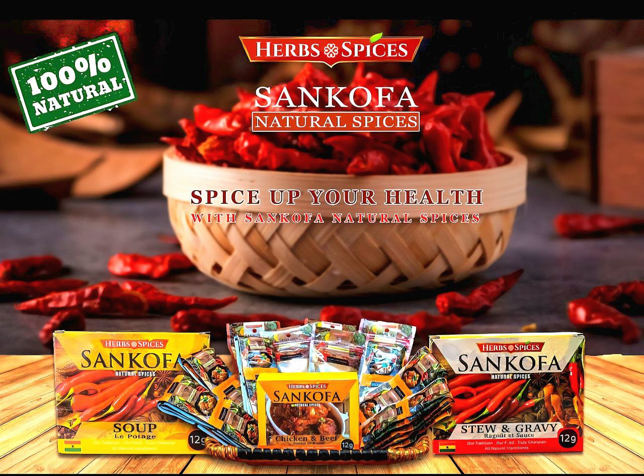 Sankofa Natural Spices 12 Sachets (100% Natural)